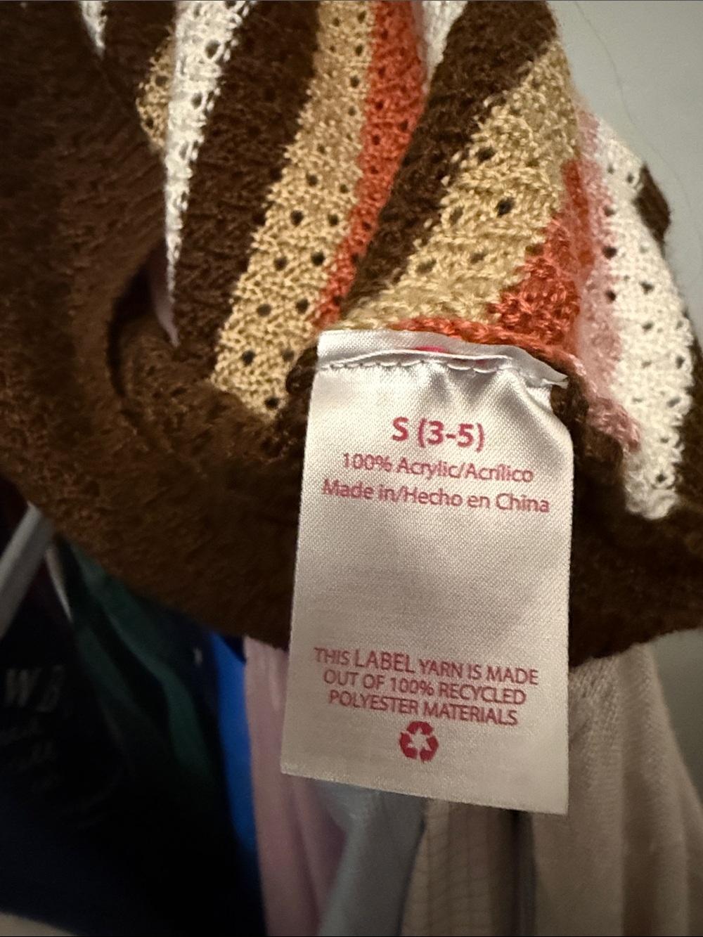 Striped Knit Halter Sweater Tank in Brown, Pink, Cream - Picture 6 of 6